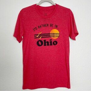 Alison Rose I'd Rather Be In Ohio red short sleeve t-shirt S